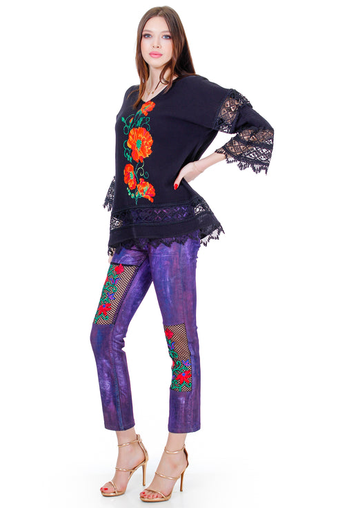 Bluza bumbac cu broderie freeshipping - Liza Panait Online Boutique